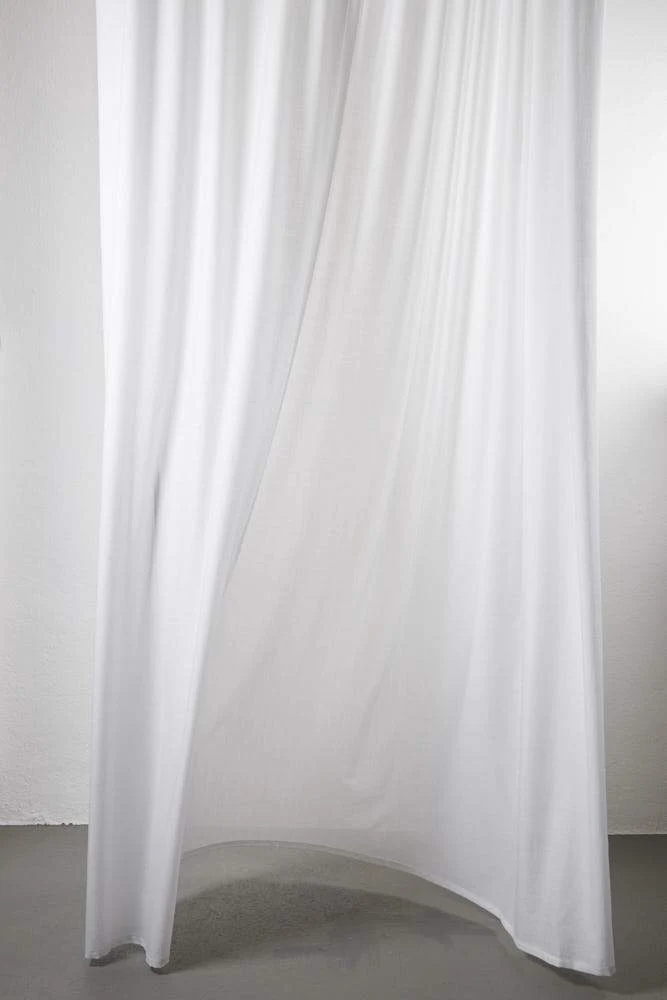 Wool Curtains Semi Transparent in Light Grey Color