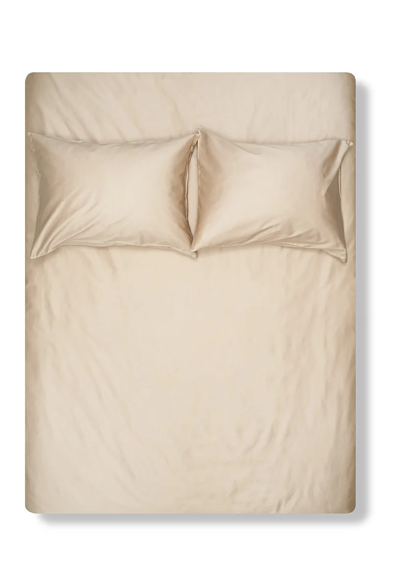 Egyptian Cotton Sateen Bedding in Sand Color