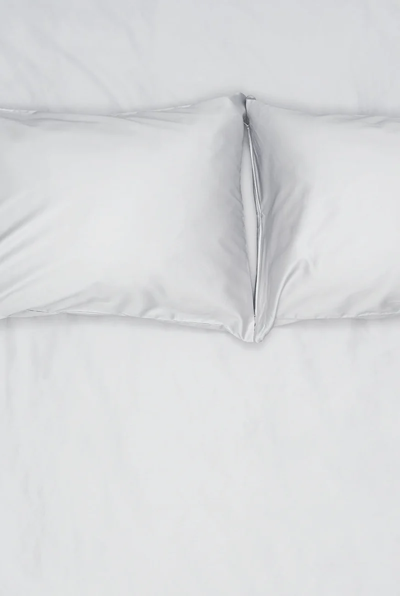 Egyptian Cotton Sateen Bedding in Light Grey Color