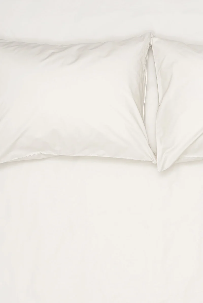 Pima Cotton Percale Bedding in Light Grey Color