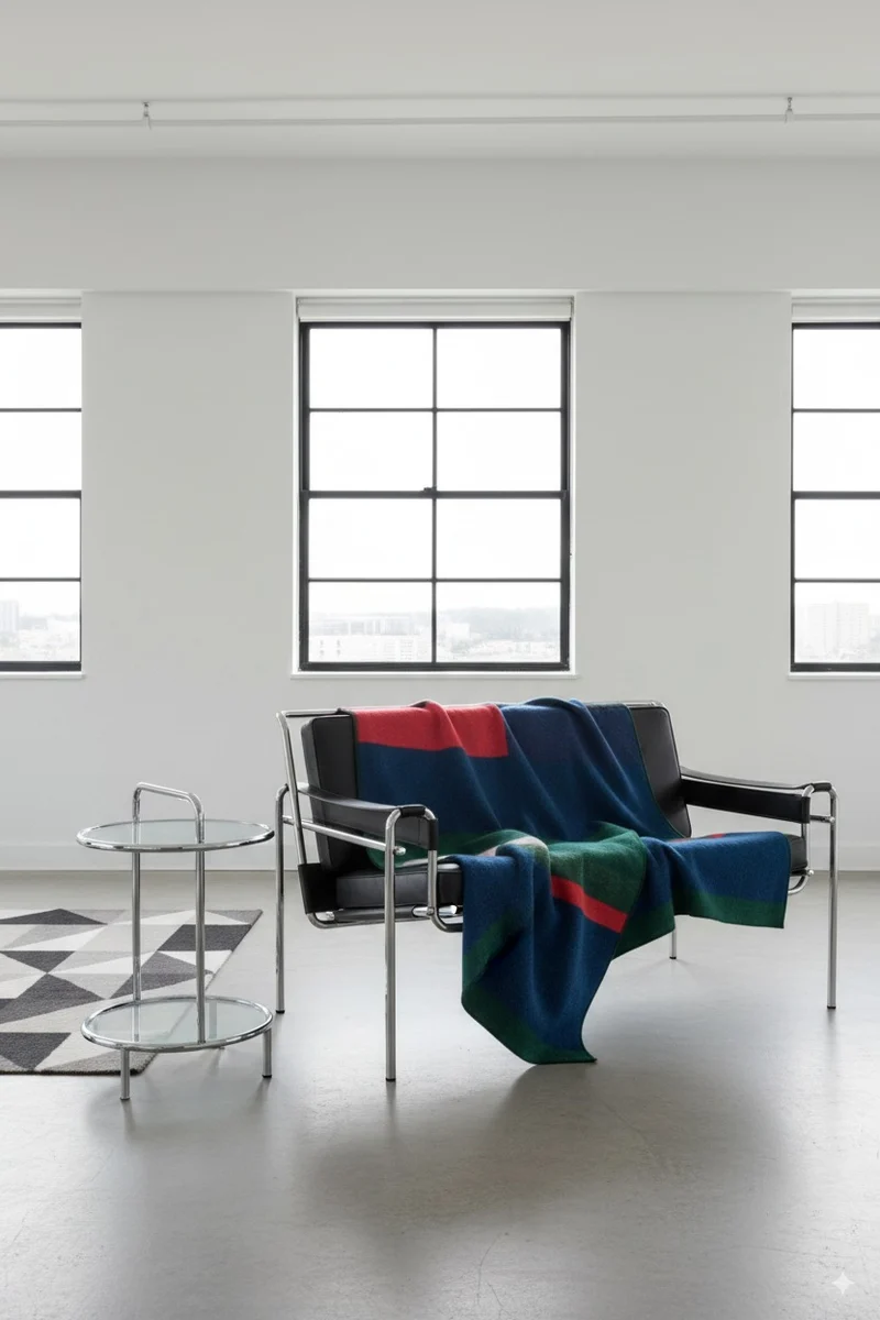 Wool Blanket "Bauhaused 1" by Michele Rondelli & Sophie Probst