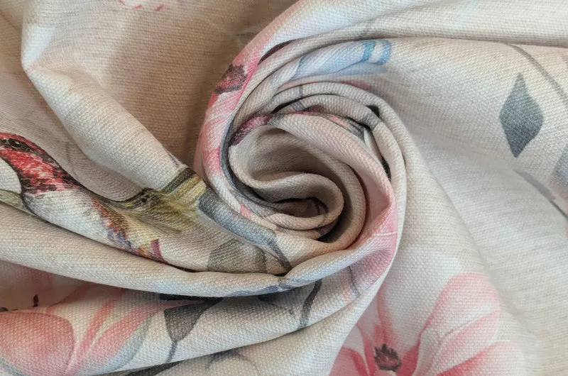 Dekostoff Blumen Kolibri *Ab 50cm
