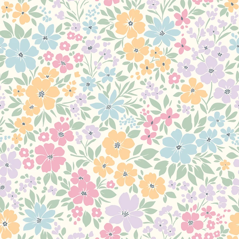 Baumwolljersey Blümchen bunt *Ab 50cm