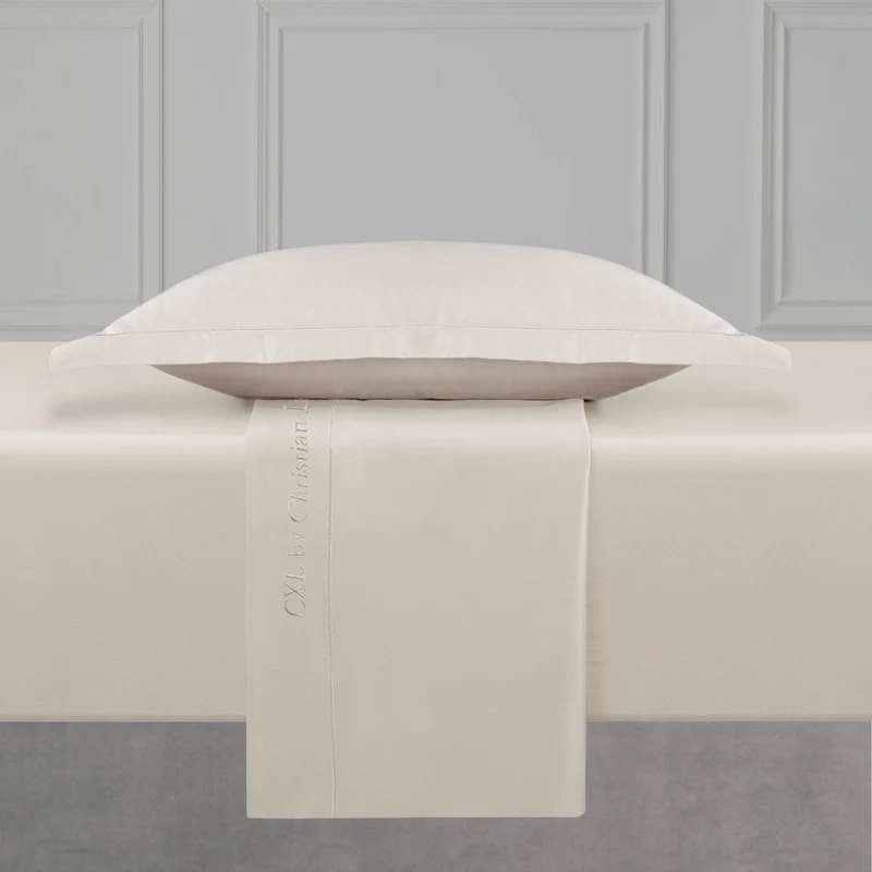 Ensemble de draps satin de coton - Uni 1 baratta Taupe 05