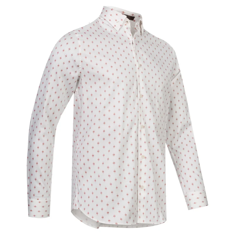 TED BAKER Ardea Dot Herren Langarm Hemd 272171-WHITE