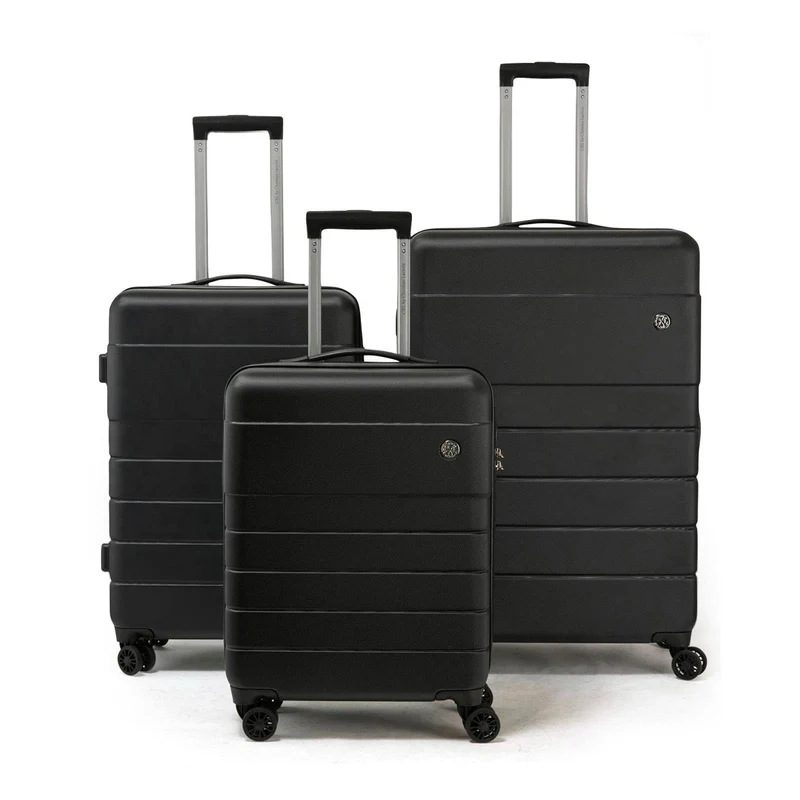 Set de 3 valises rigides avec 4 roulettes - Toulouse Noir