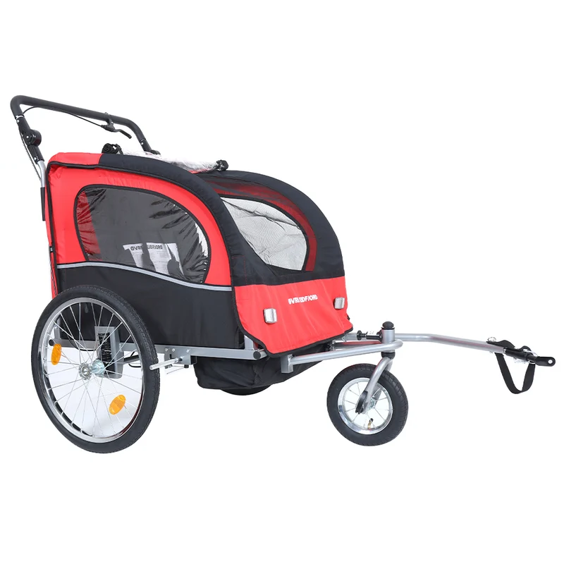Øvre Eidfjord "Alpström" 2-in-1 Fahrradanhänger Kinderwagen rot