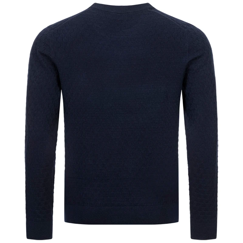TED BAKER Loung Stitch Crew Neck Herren Sweatshirt 273063-NAVY