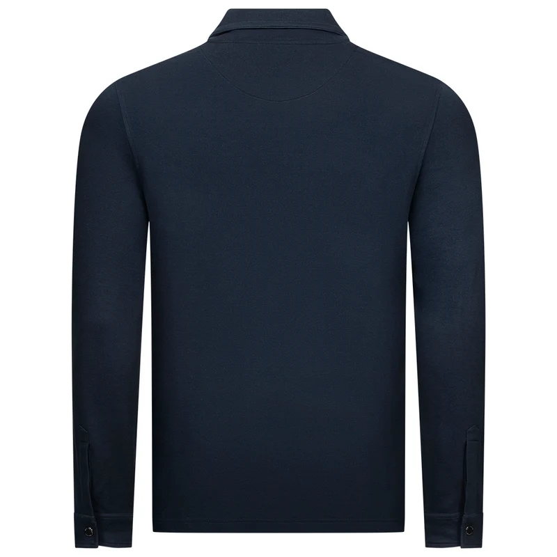 TED BAKER Karpol Soft Touch Herren Sweatshirt mit Kragen 269623-NAVY-BLUE
