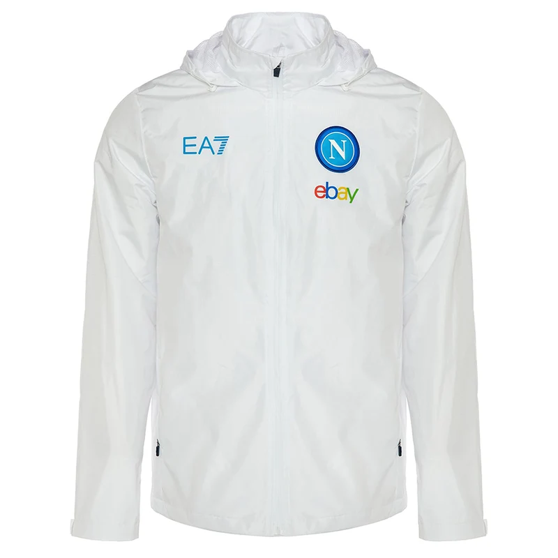 SSC Neapel EA7 Emporio Armani Waterproof Herren Jacke EASSCN24T09-100-WHITE