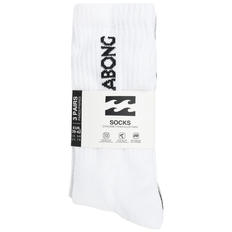Billabong Unisex Crew Tennis Socken 3 Paar multi BG-03 CREW