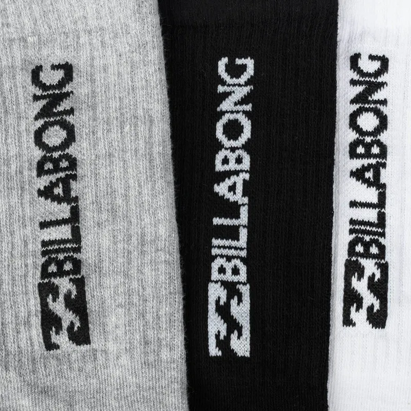 Billabong Unisex Crew Tennis Socken 3 Paar multi BG-03 CREW