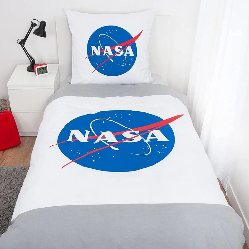 NASA Bettwäsche Set 140 x 200 cm + 70 x 90 cm Baumwolle 4006891965554