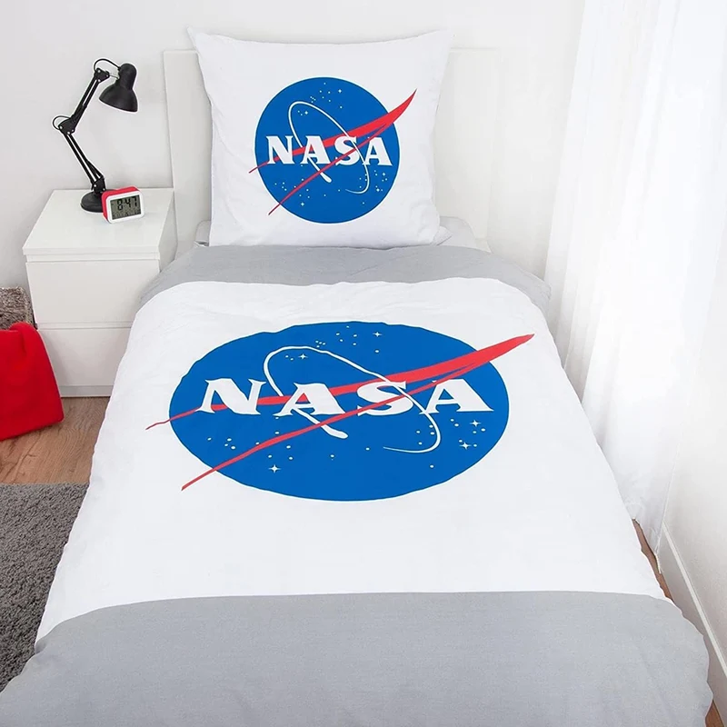 NASA Bettwäsche Set 135 x 200 cm + 80 x 80 cm Baumwolle 4006891965547
