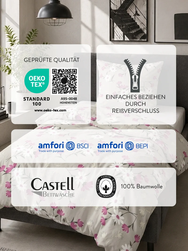 Castell Feinbiber Bettwäsche – Brombeer (0301129)