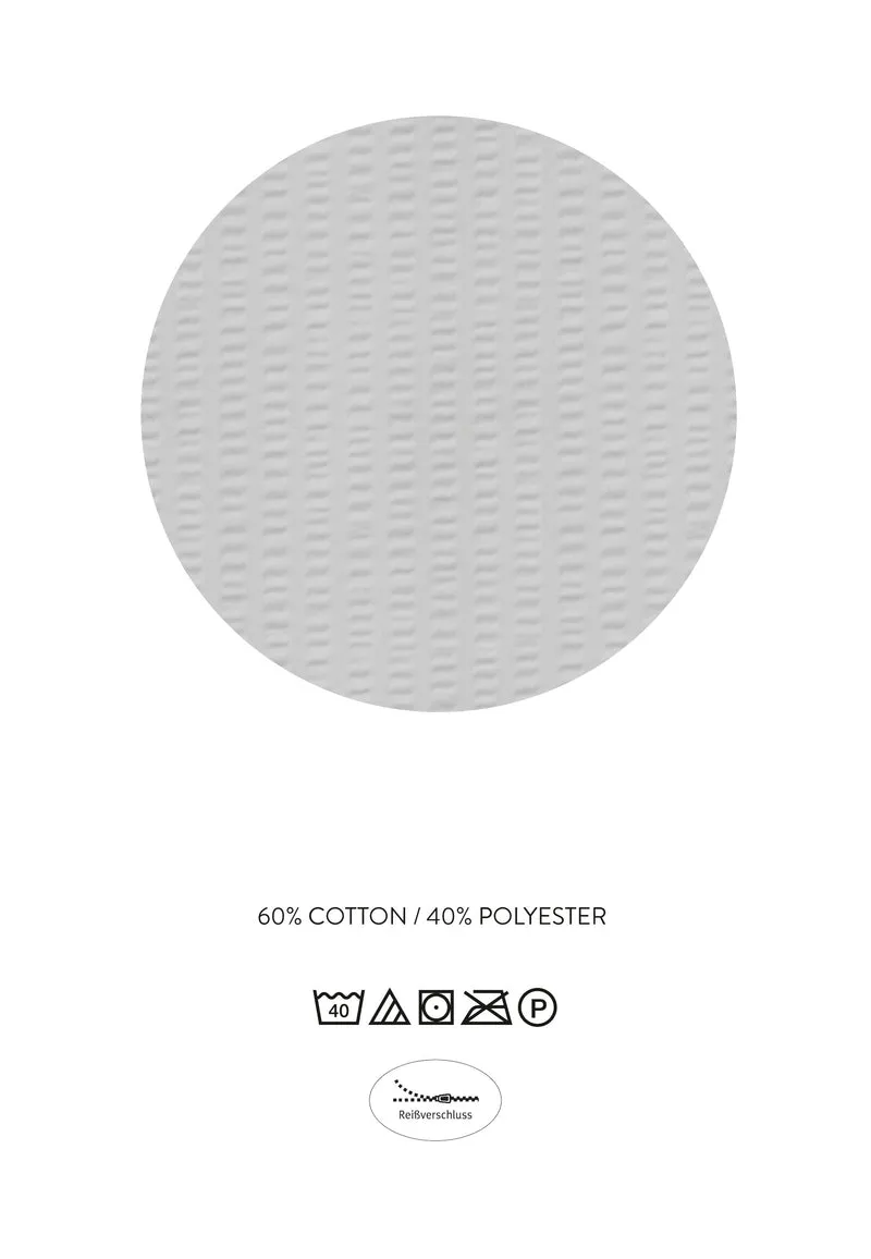 Castell Poly-Cotton Seersucker Bettwäsche – Sturmgrau (0290334)