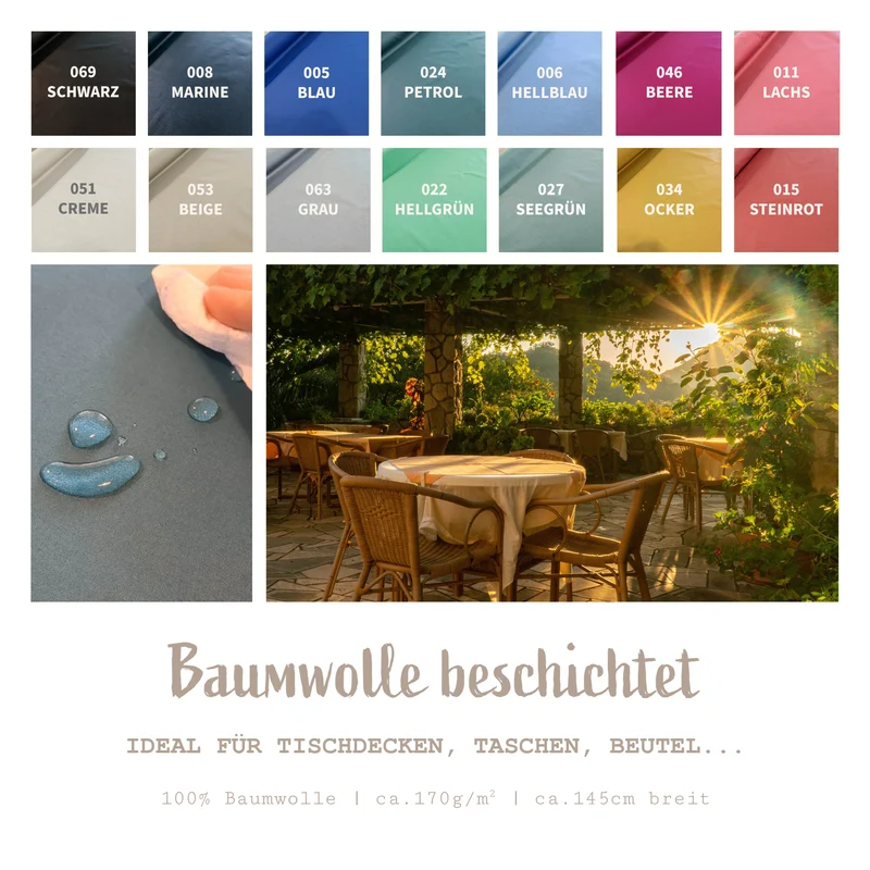 Baumwolle beschichtet * Ab 50cm