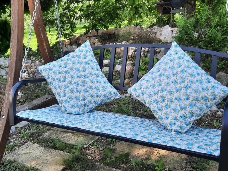 Dekostoff Rosen blau *Ab 50cm