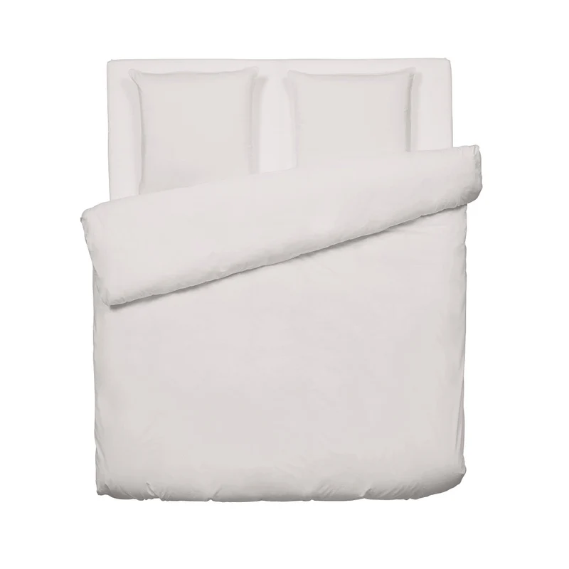 Housse de couette + taie(s) d'oreiller satin de coton - Taupe