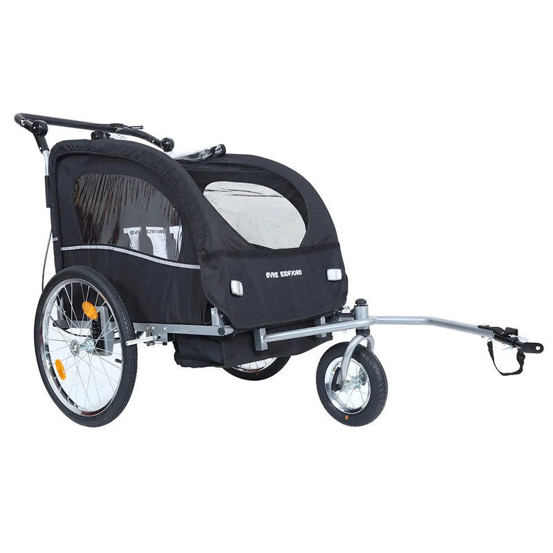 Øvre Eidfjord "Alpström" 2-in-1 Fahrradanhänger Kinderwagen schwarz