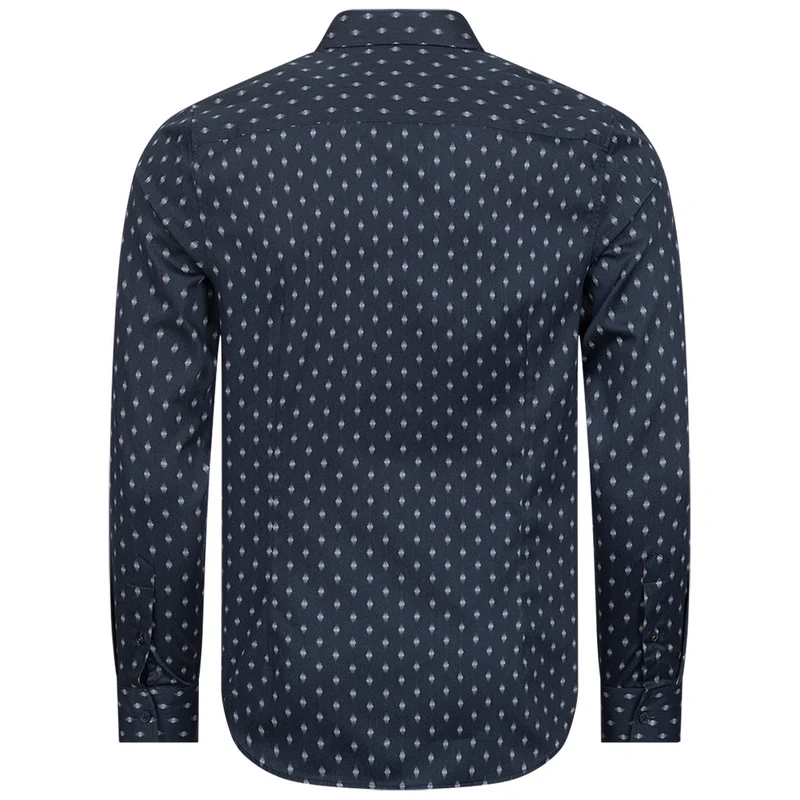 TED BAKER Ardea Dot Herren Langarm Hemd 272171-NAVY