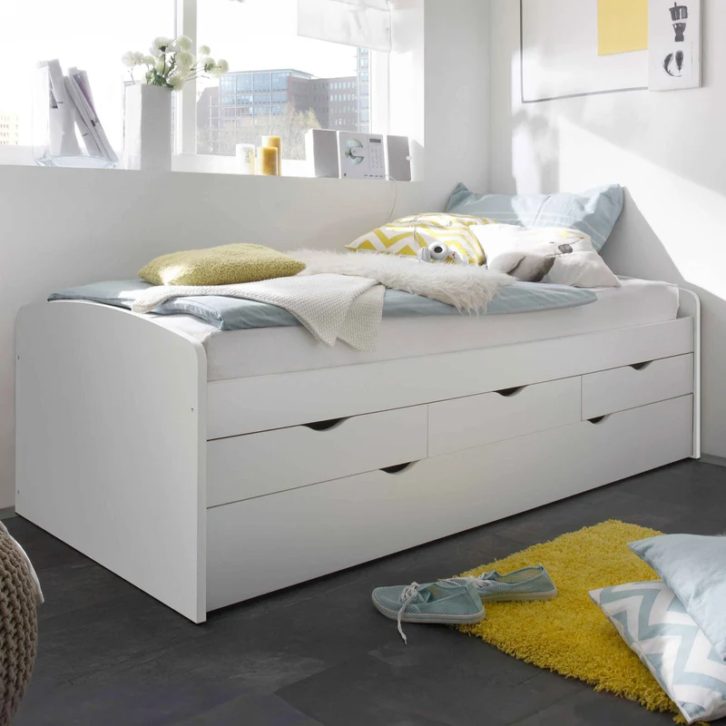 Komplettset: Funktionsbett Leno mit 2 Matratzen und Rollrost