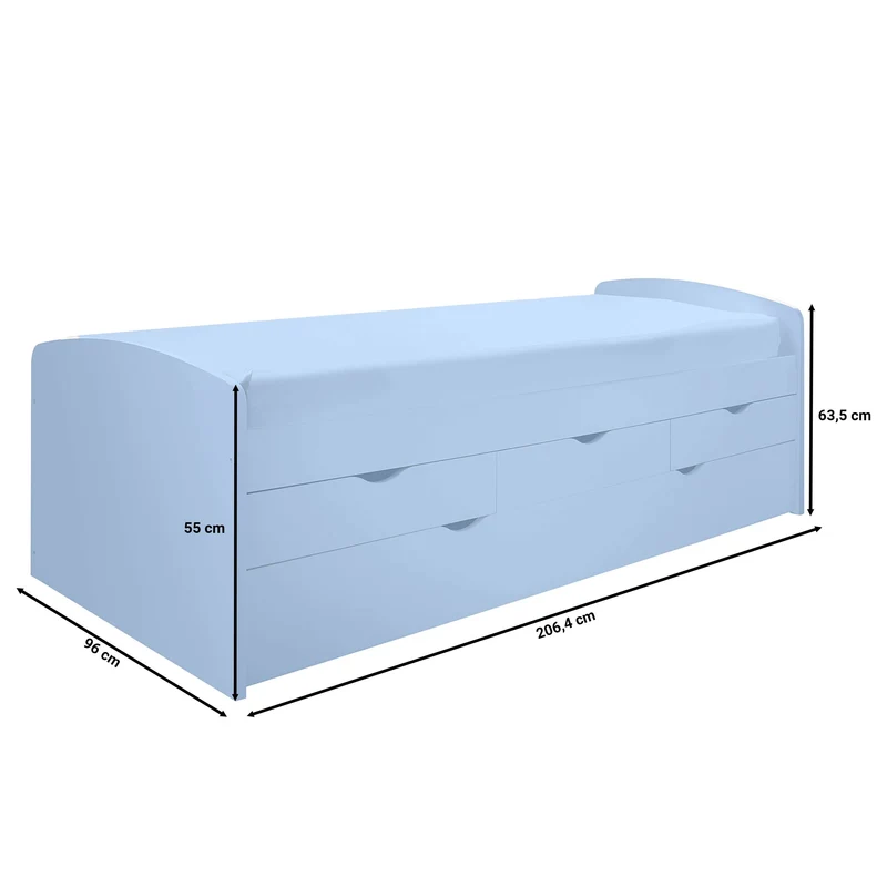 Komplettset: Funktionsbett Leno mit 2 Matratzen und Rollrost