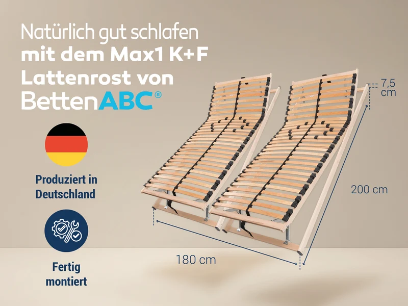 Betten-ABC Max1 K+F fertig montierter Lattenrost