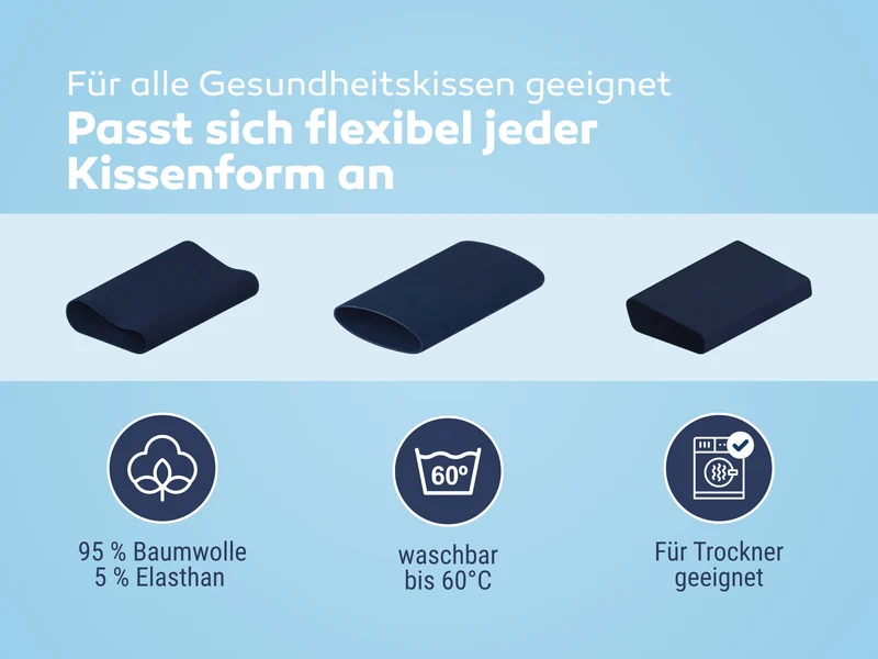 Flexibler Kissenbezug - aus Jersey-Elasthan, multifunktionell und atmungsaktiv