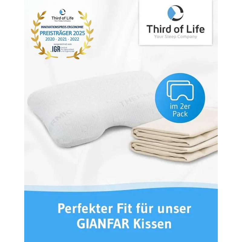 GIANFAR Baumwoll-Kissenbezug Doppelpack