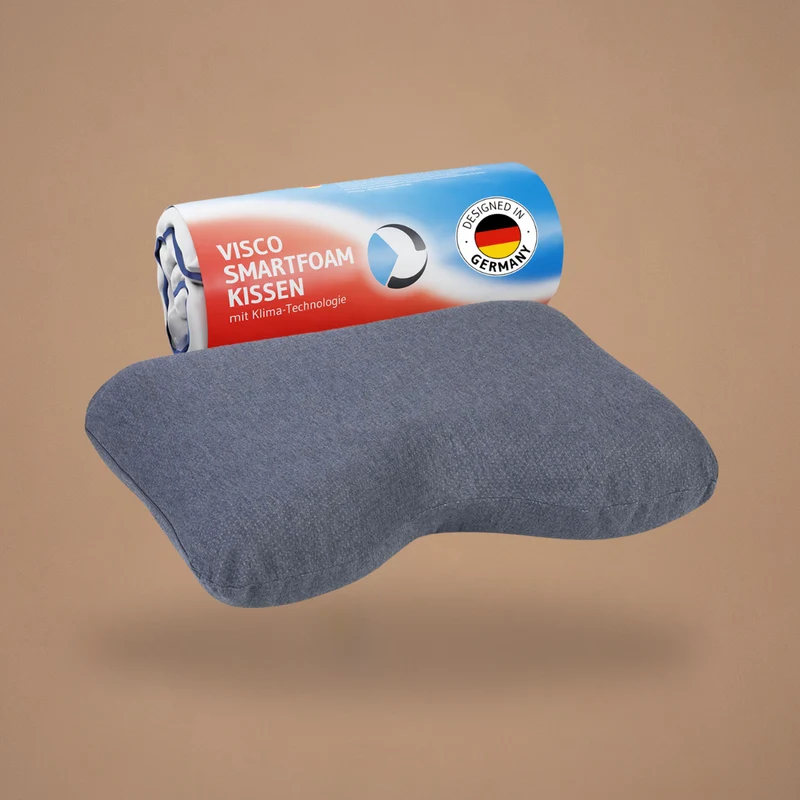 GIANFAR Nackenstützkissen mit Nackenbogen aus Visco Schaum mit Klimabezug