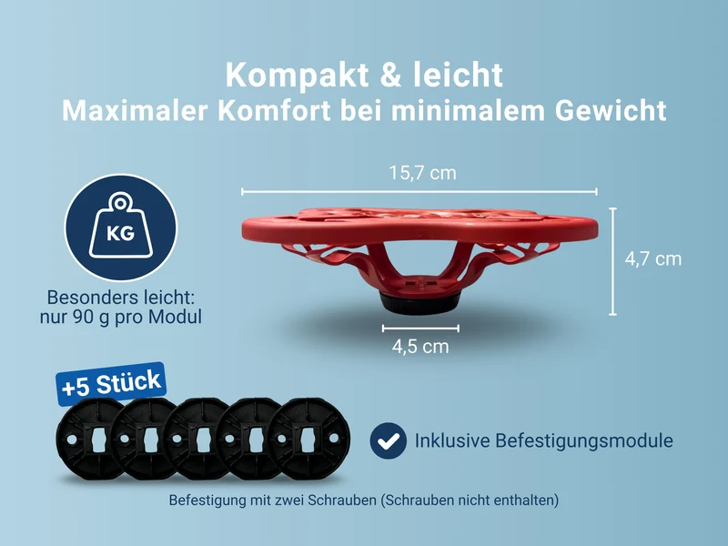 Betten-ABC Tellermodule für Tellerlattenrost 5er-Set