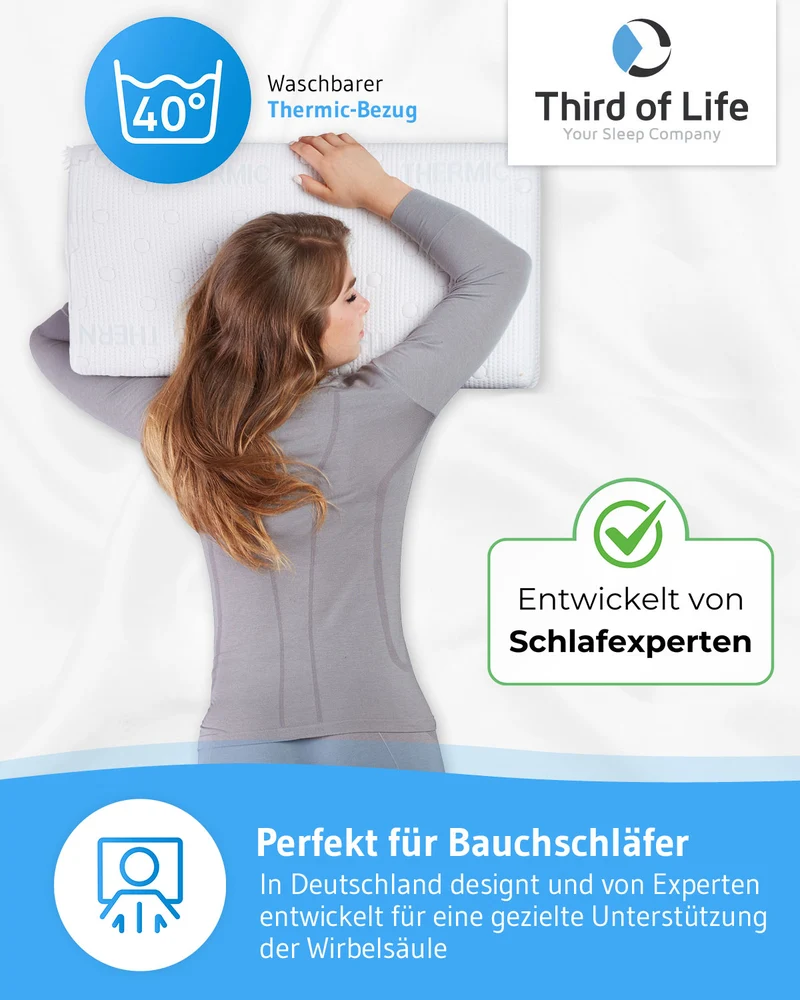 MIZAR Bauchschläferkissen, extra weich aus Visco Schaum