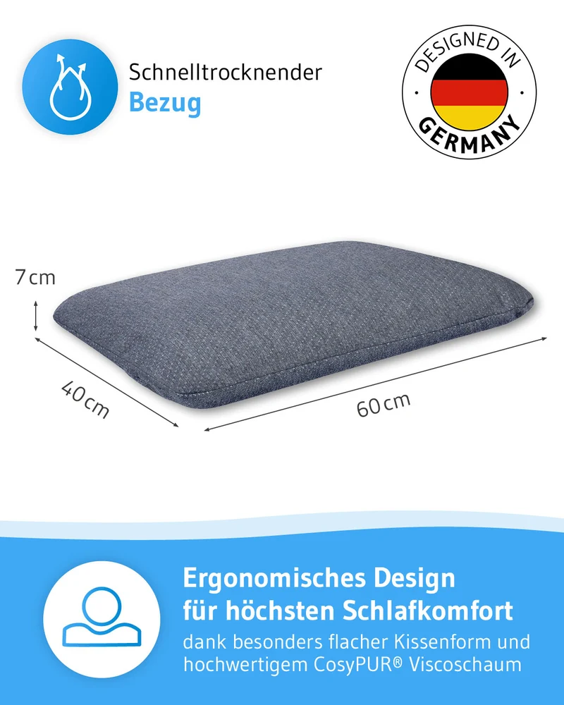 MIZAR Bauchschläferkissen, extra weich aus Visco Schaum
