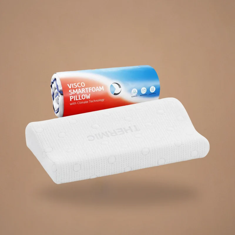 NINAR Kopfkissen mit Nackenwelle aus Visco Schaum für Wasserbetten und Kinder