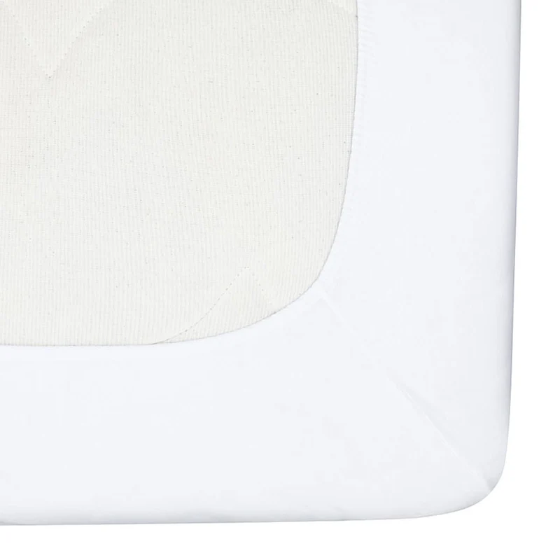 Spannbettlaken Spannbetttuch Line Silver 100x200 190g/m² weiß Baumwolle MOON Restposten