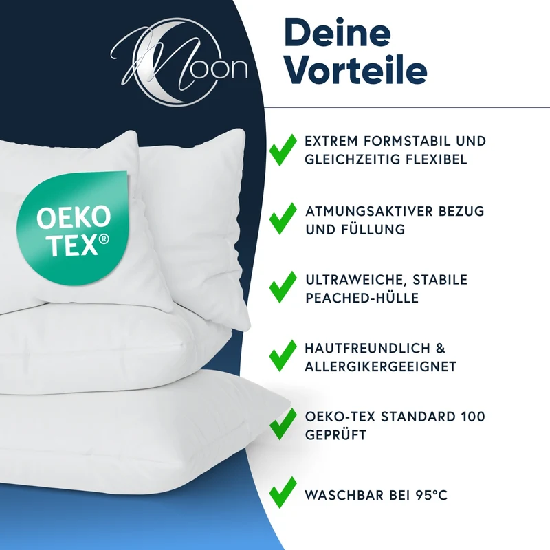 Füllkissen Classic peached touch versch. Größen Polyester Moon 6er Pack