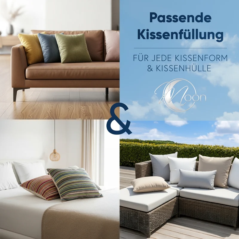 Füllkissen Classic peached touch versch. Größen Polyester Moon 6er Pack