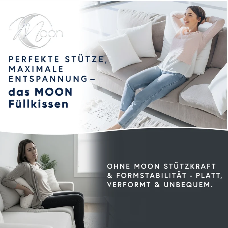 Füllkissen Classic peached touch versch. Größen Polyester Moon 2er Pack