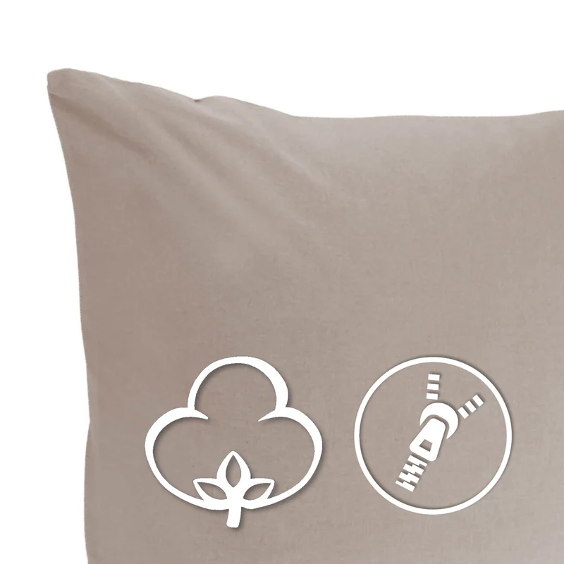2er Pack MOON-Luxury Linon Kissenbezug 100% Baumwolle 40x40 40x60 40x80 50x50 60x60 80x80