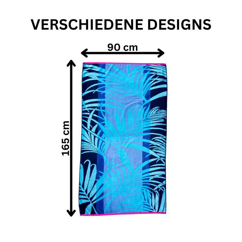 Premiumshop321 Velours Strandhandtuch bunt Strandtuch 90x165 cm Strandlaken