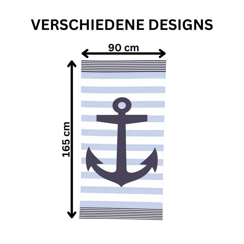 Premiumshop321 Velours Strandhandtuch bunt Strandtuch 90x165 cm Strandlaken