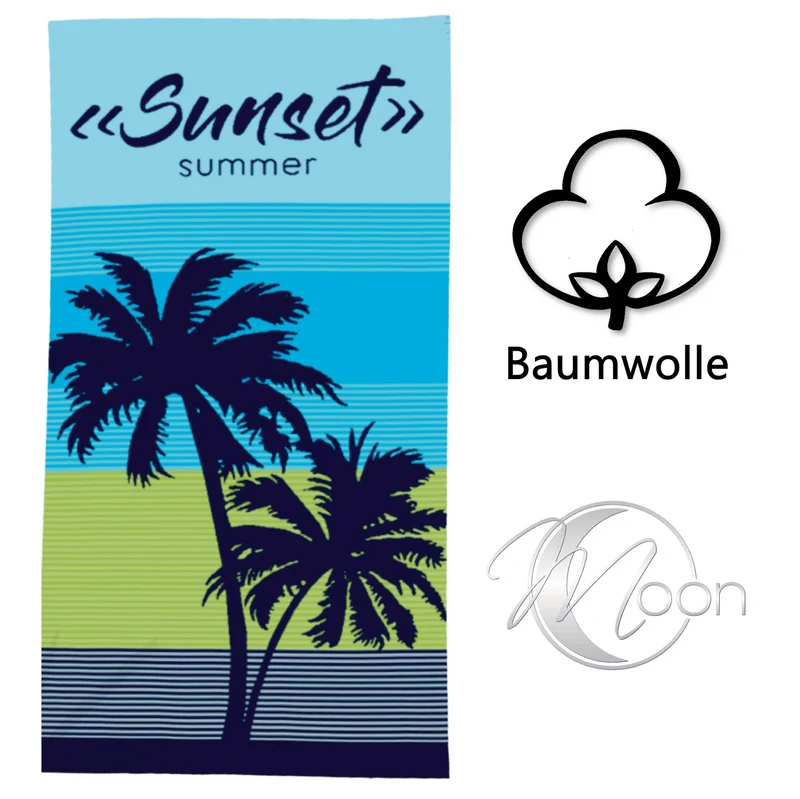 Premiumshop321 Velours Strandhandtuch bunt Strandtuch 90x165 cm Strandlaken