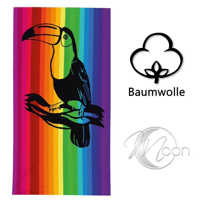 Premiumshop321 Velours Strandhandtuch bunt Strandtuch 90x165 cm Strandlaken