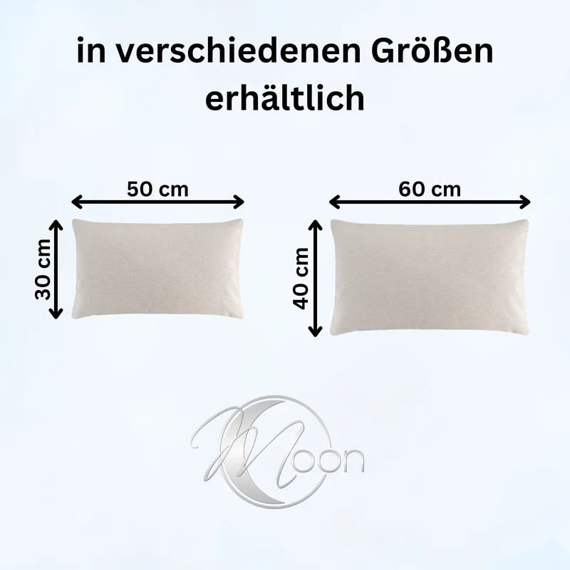 2er Pack Kissenbezug Kissenhülle versch. Größen Polyester Reißverschluss Moon