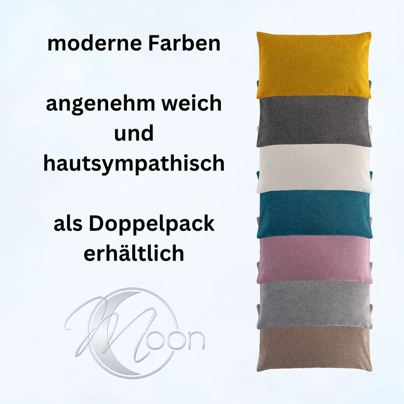 2er Pack Kissenbezug Kissenhülle versch. Größen Polyester Reißverschluss Moon