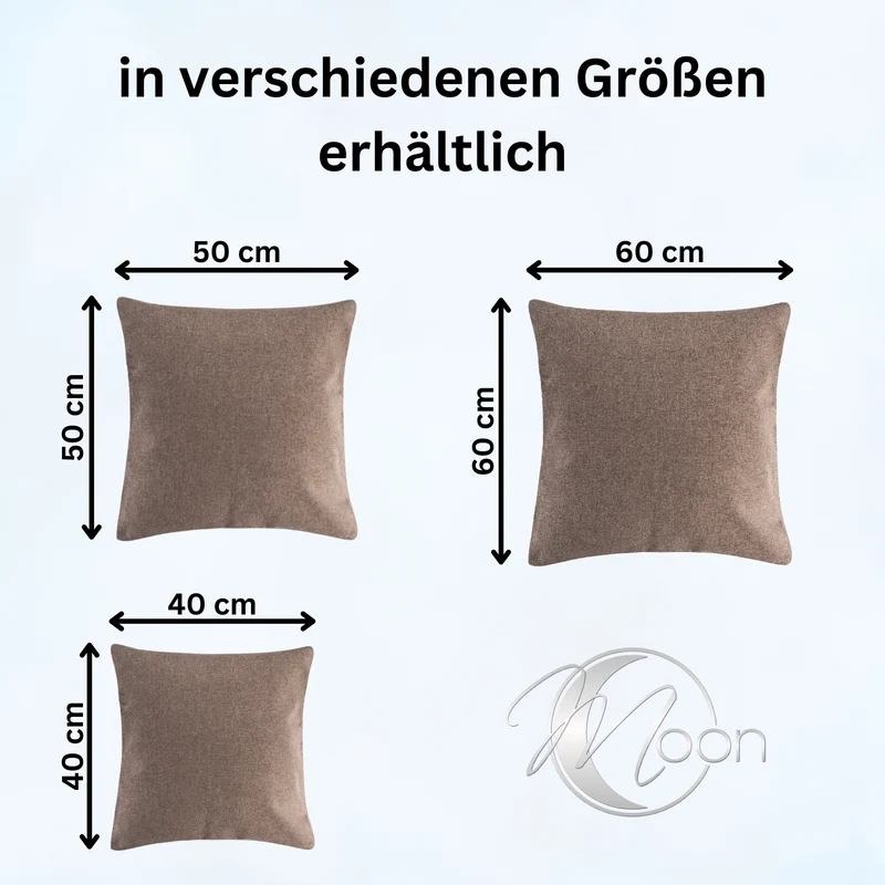 2er Pack Kissenbezug Kissenhülle versch. Größen Polyester Reißverschluss Moon
