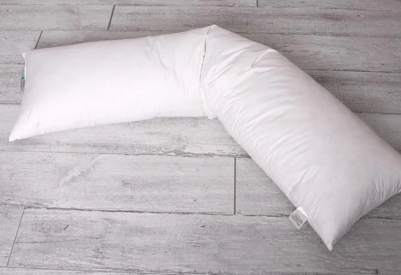 Seitenschläferkissen 40x145 cm 90%Federn 10%Daunen Stillkissen 2250g MOON (81010500-71)