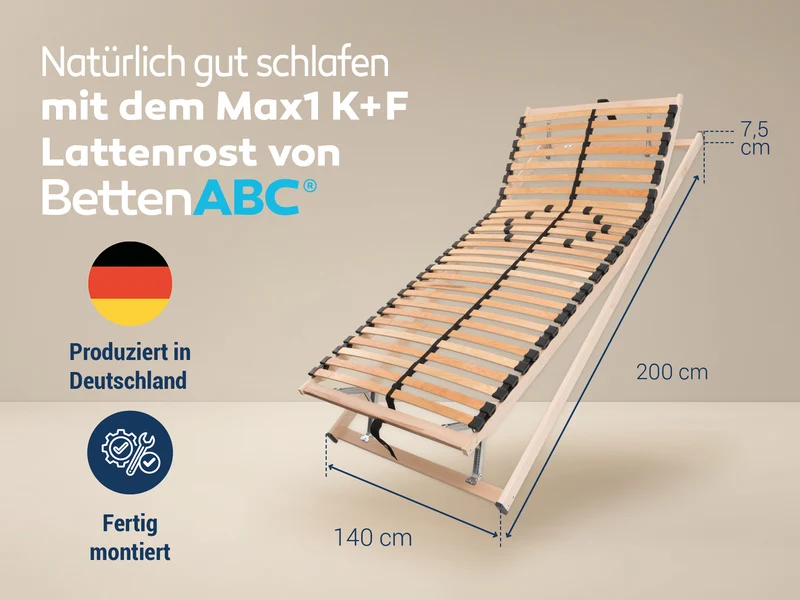 Betten-ABC Max1 K+F fertig montierter Lattenrost