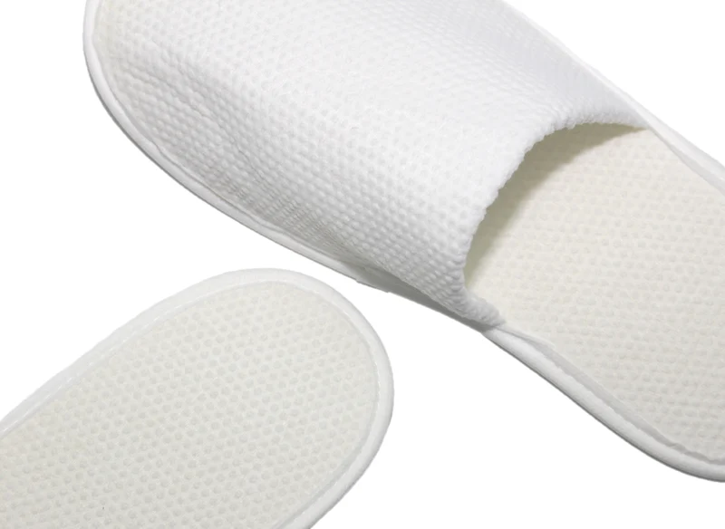MOON-Lilia Piquet Hotelslipper 100 Paar weiß geschlossen Übergröße, Zellulose Slipper Damen und Herren